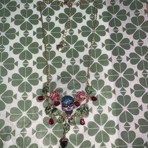 Betsey Johnson Skull Gold Chain Necklace